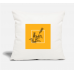 Bloom In Yellow Natural White Pillow